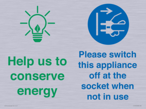 Help us to conserve energy - Unplug the kettle when finished